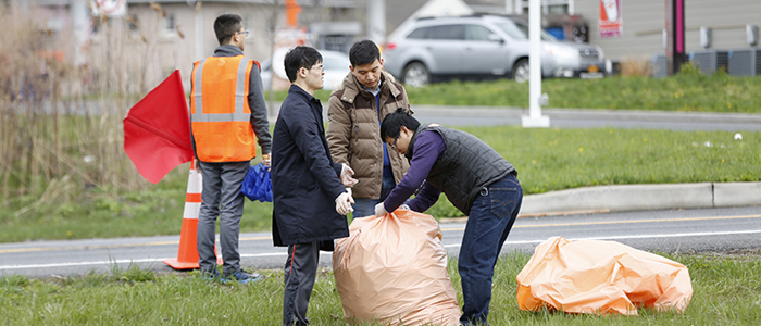 Dozens of Students Volunteer in Town Clean-up Activities on Earth Day 