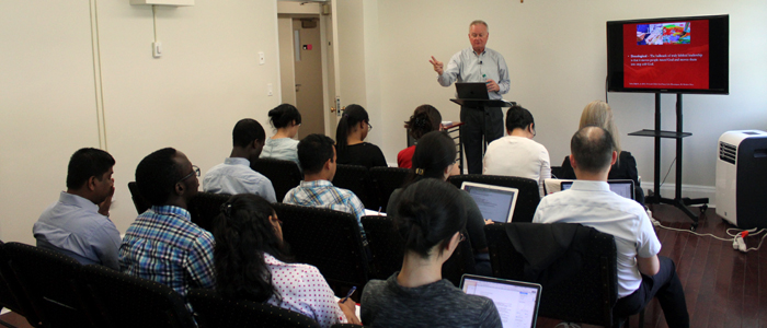 The First Lecture on "The Leader as a Life-Long Learner" was Delivered by Dr. Ralph Enlow, President of the Association for Biblical Higher Education (ABHE).